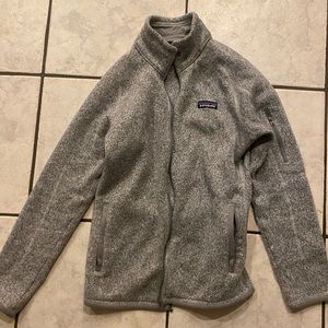 gray patagonia full zip up size small